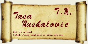 Tasa Muskalović vizit kartica